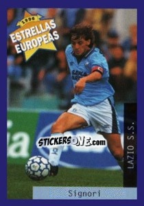 Figurina Giuseppe Signori - Estrellas Europeas 1996 - Panini