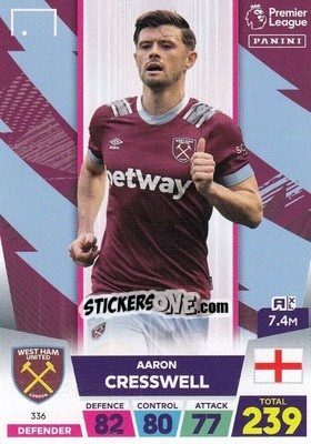 Sticker Aaron Cresswell - English Premier League 2022-2023. Adrenalyn XL n. 336 - Panini