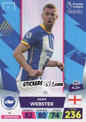Sticker Aaron Webster - English Premier League 2022-2023. Adrenalyn XL n. 86 - Panini