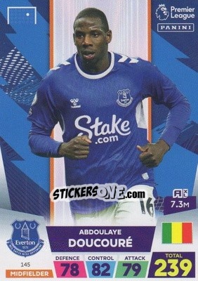 Sticker Abdoulaye Doucouré - English Premier League 2022-2023. Adrenalyn XL n. 145 - Panini