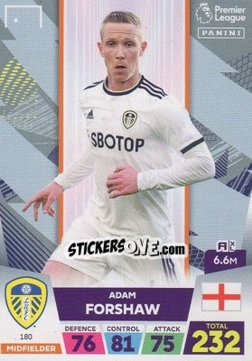 Sticker Adam Forshaw - English Premier League 2022-2023. Adrenalyn XL n. 180 - Panini