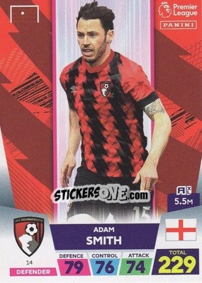 Sticker Adam Smith - English Premier League 2022-2023. Adrenalyn XL n. 14 - Panini