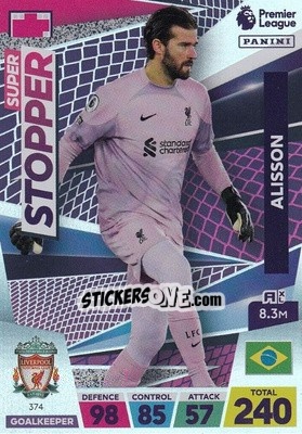 Sticker Alisson - English Premier League 2022-2023. Adrenalyn XL n. 374 - Panini