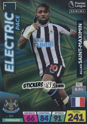 Sticker Allan Saint-Maximin - English Premier League 2022-2023. Adrenalyn XL n. 420 - Panini