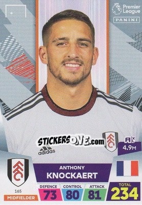 Cromo Anthony Knockaert - English Premier League 2022-2023. Adrenalyn XL n. 165 - Panini