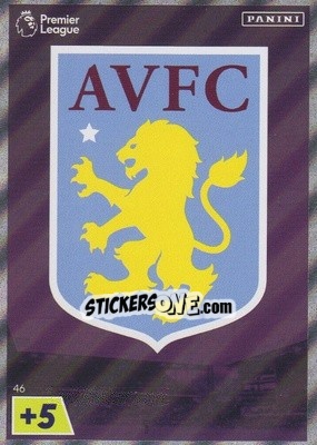 Cromo Aston Villa Crest - English Premier League 2022-2023. Adrenalyn XL - Panini