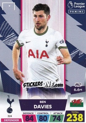 Sticker Ben Davies - English Premier League 2022-2023. Adrenalyn XL n. 324 - Panini