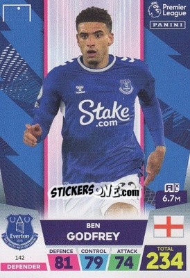 Sticker Ben Godfrey - English Premier League 2022-2023. Adrenalyn XL - Panini
