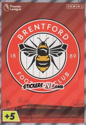 Sticker Brentford Crest - English Premier League 2022-2023. Adrenalyn XL n. 64 - Panini