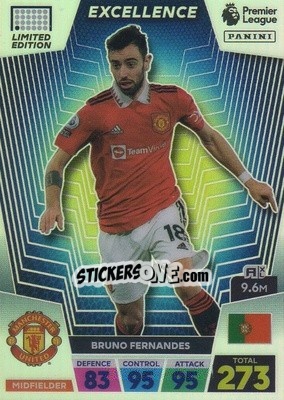 Figurina Bruno Fernandes - English Premier League 2022-2023. Adrenalyn XL - Panini