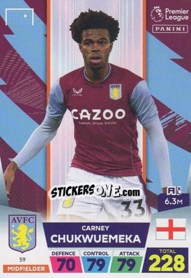 Sticker Carney Chukwuemeka - English Premier League 2022-2023. Adrenalyn XL n. 59 - Panini