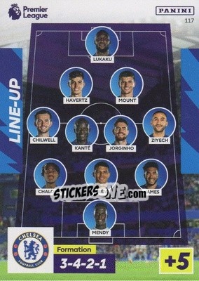 Sticker Chelsea Line-Up - English Premier League 2022-2023. Adrenalyn XL n. 117 - Panini