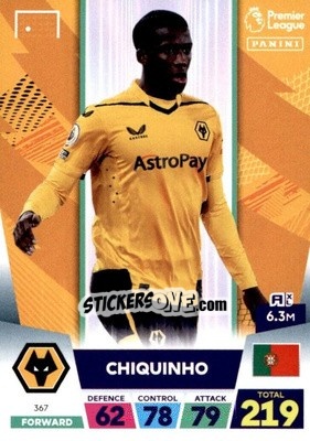 Sticker Chiquinho - English Premier League 2022-2023. Adrenalyn XL n. 367 - Panini