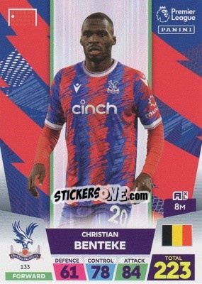 Sticker Christian Benteke - English Premier League 2022-2023. Adrenalyn XL n. 133 - Panini