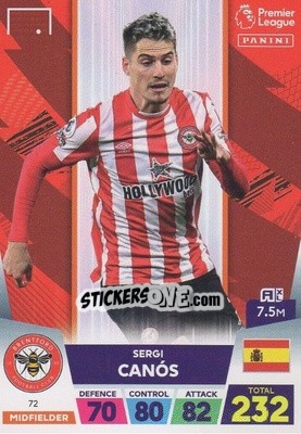 Sticker Christian Nørgaard - English Premier League 2022-2023. Adrenalyn XL n. 72 - Panini