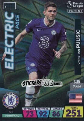 Sticker Christian Pulisic - English Premier League 2022-2023. Adrenalyn XL n. 416 - Panini