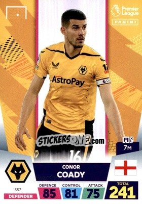 Sticker Conor Coady - English Premier League 2022-2023. Adrenalyn XL n. 357 - Panini