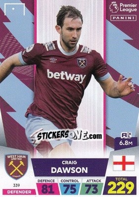Sticker Craig Dawson - English Premier League 2022-2023. Adrenalyn XL n. 339 - Panini