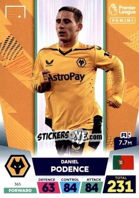 Figurina Daniel Podence - English Premier League 2022-2023. Adrenalyn XL - Panini
