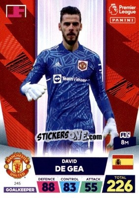 Sticker David De Gea - English Premier League 2022-2023. Adrenalyn XL - Panini