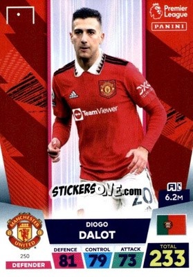 Sticker Diogo Dalot - English Premier League 2022-2023. Adrenalyn XL n. 250 - Panini