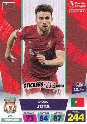 Sticker Diogo Jota - English Premier League 2022-2023. Adrenalyn XL n. 223 - Panini