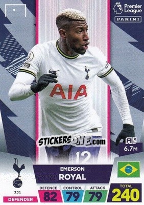 Sticker Emerson Royal - English Premier League 2022-2023. Adrenalyn XL n. 321 - Panini