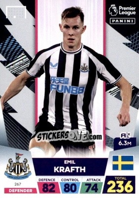 Sticker Emil Krafth - English Premier League 2022-2023. Adrenalyn XL - Panini