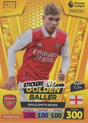 Sticker Emile Smith Rowe - English Premier League 2022-2023. Adrenalyn XL n. 1 - Panini