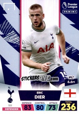 Figurina Eric Dier - English Premier League 2022-2023. Adrenalyn XL - Panini