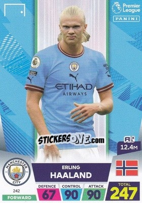Sticker Erling Haaland - English Premier League 2022-2023. Adrenalyn XL n. 242 - Panini