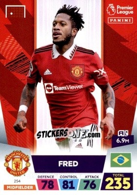 Sticker Fred - English Premier League 2022-2023. Adrenalyn XL n. 254 - Panini
