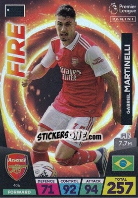 Sticker Gabriel Martinelli - English Premier League 2022-2023. Adrenalyn XL - Panini