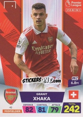 Sticker Granit Xhaka - English Premier League 2022-2023. Adrenalyn XL n. 42 - Panini