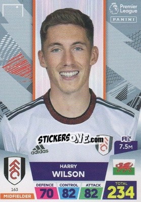 Sticker Harry Wilson - English Premier League 2022-2023. Adrenalyn XL n. 163 - Panini