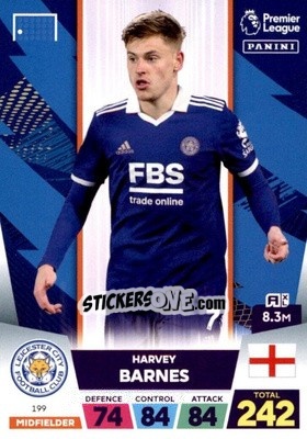 Sticker Harvey Barnes - English Premier League 2022-2023. Adrenalyn XL - Panini
