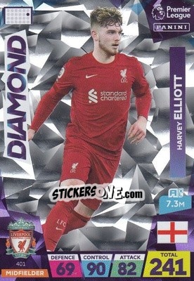 Sticker Harvey Elliott - English Premier League 2022-2023. Adrenalyn XL n. 401 - Panini