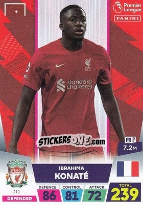 Figurina Ibrahima Konaté - English Premier League 2022-2023. Adrenalyn XL - Panini