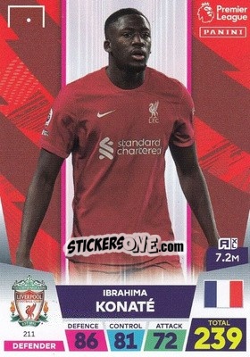 Sticker Ibrahima Konaté - English Premier League 2022-2023. Adrenalyn XL n. 211 - Panini