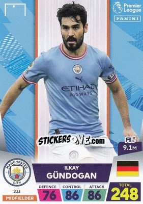 Sticker Ilkay Gündogan - English Premier League 2022-2023. Adrenalyn XL - Panini