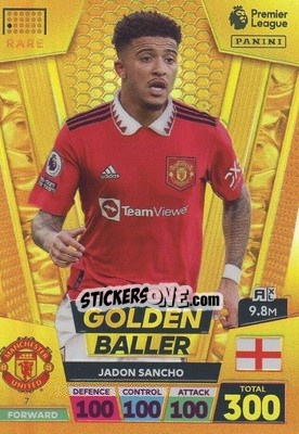 Sticker Jadon Sancho - English Premier League 2022-2023. Adrenalyn XL n. 7 - Panini