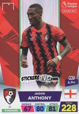 Sticker Jaidon Anthony - English Premier League 2022-2023. Adrenalyn XL n. 25 - Panini