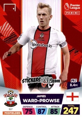 Sticker James Ward-Prowse - English Premier League 2022-2023. Adrenalyn XL n. 307 - Panini