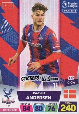 Sticker Joachim Andersen - English Premier League 2022-2023. Adrenalyn XL n. 123 - Panini