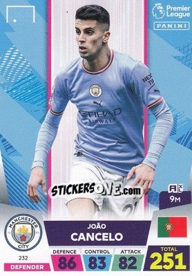 Sticker João Cancelo - English Premier League 2022-2023. Adrenalyn XL n. 232 - Panini