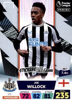 Sticker Joe Willock - English Premier League 2022-2023. Adrenalyn XL - Panini