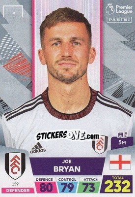 Figurina Joel Bryan - English Premier League 2022-2023. Adrenalyn XL - Panini