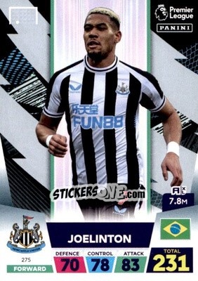 Sticker Joelinton - English Premier League 2022-2023. Adrenalyn XL n. 275 - Panini