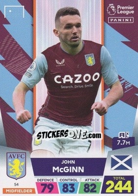 Sticker John McGinn - English Premier League 2022-2023. Adrenalyn XL n. 54 - Panini
