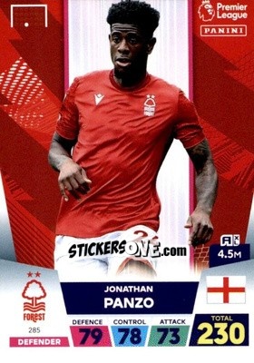 Figurina Jonathan Panzo - English Premier League 2022-2023. Adrenalyn XL - Panini